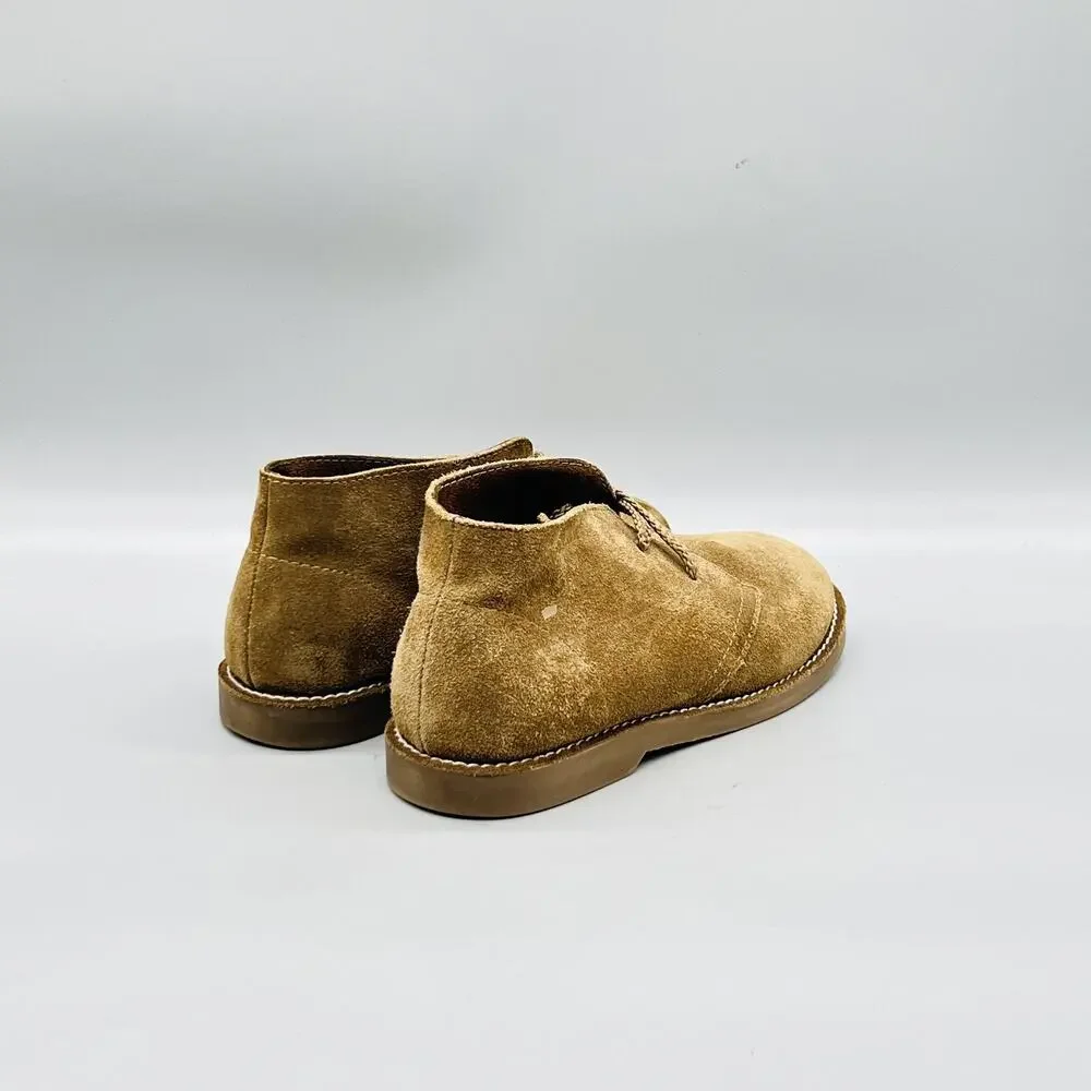 J Crew Boots Boys 3 Brown Suede Chukka Desert Ankle Lace Up Casual Crewcuts